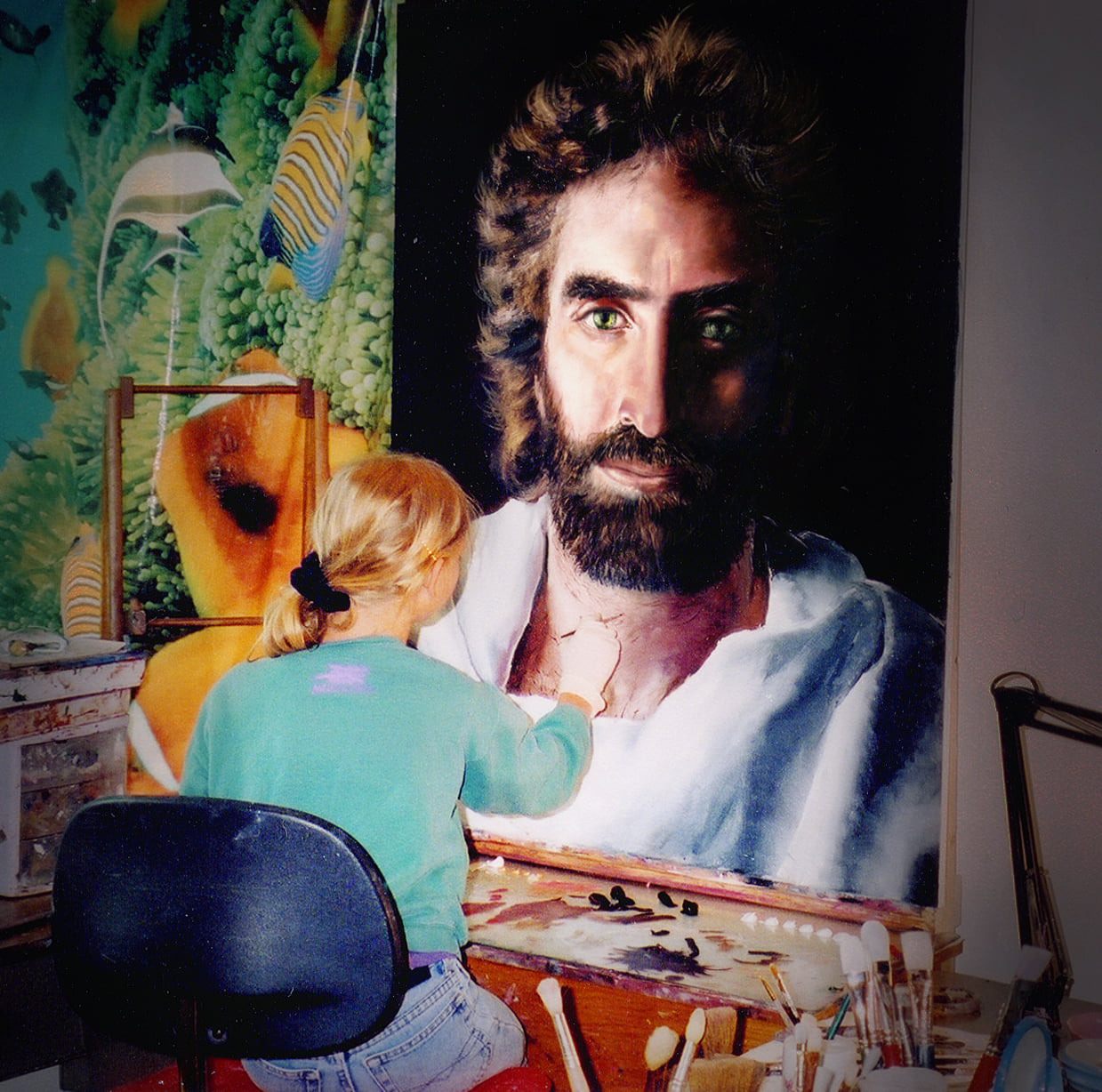 Masterful painting of Jesus by 8-year-old rescued from the shadows