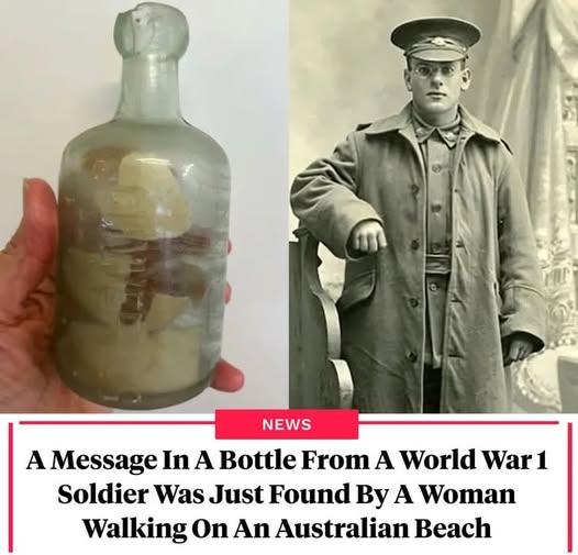 A Woman Just Found A Message In A Bottle From A World War 1 Soldier While Walking Along An Australian Beach